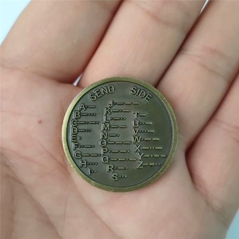 CW Morse Code Commemorative Coins CW Training Coin Morse Code Training Coin for Novice Radio Enthusiasts. 