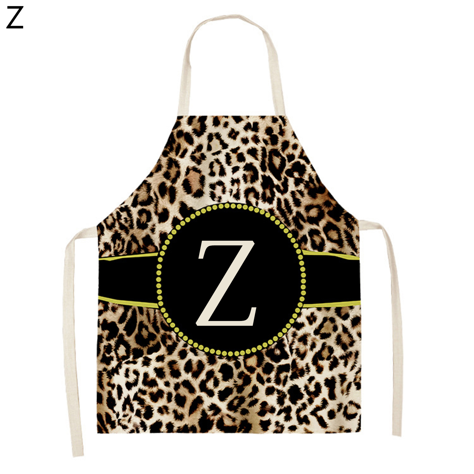 Kitcn Apron Anti-fading Leopard English Letter Pattern Cf Apron. 