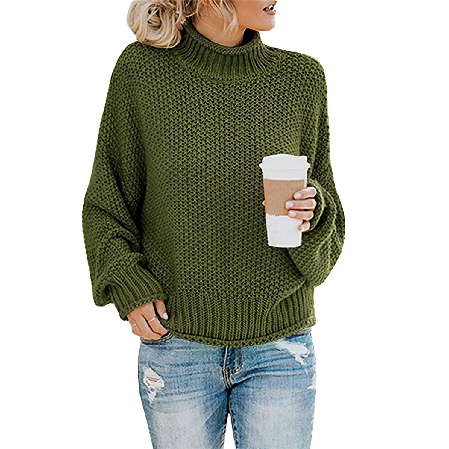Womens Turtleneck Oversized Sweaters 