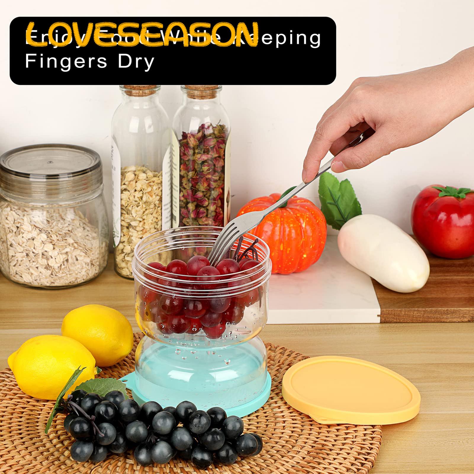 Loveseason Pickle Juice Separator Jar Transparent Clear Pickle Container Dry Wet Separation Jar. 
