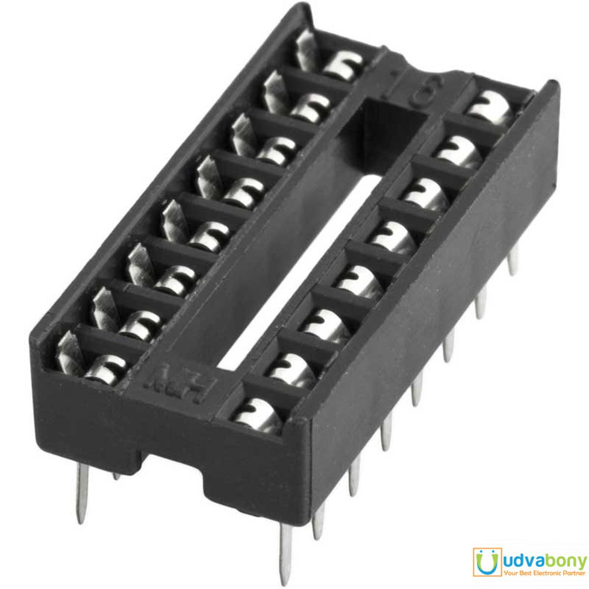 5Pcs- 16 Pin IC Base 16 Pin PCB Mount Low Cost IC Socket DIL DIP IC Socket PCB Mount Connector Adapters Solder Type IC Base Socket For 16 Pin IC Electronics Circuitry & Parts