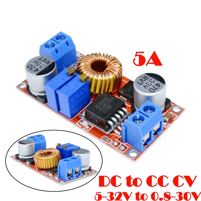 XL4015 CC/CV 5 Amp DC to DC Adjustable Step Down Buck Converter Module Use Lithium Battery Charging (5-32V To 0.8-30V). 
