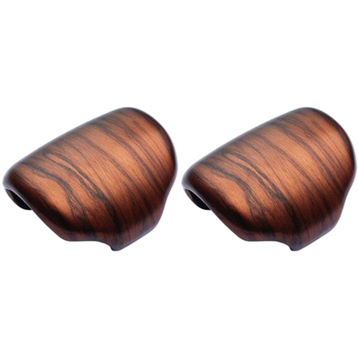 2X ABS Peach Wood Grain Gear Lever Shift Knob Cover Trim for Honda CR-V CRV 2017-2020