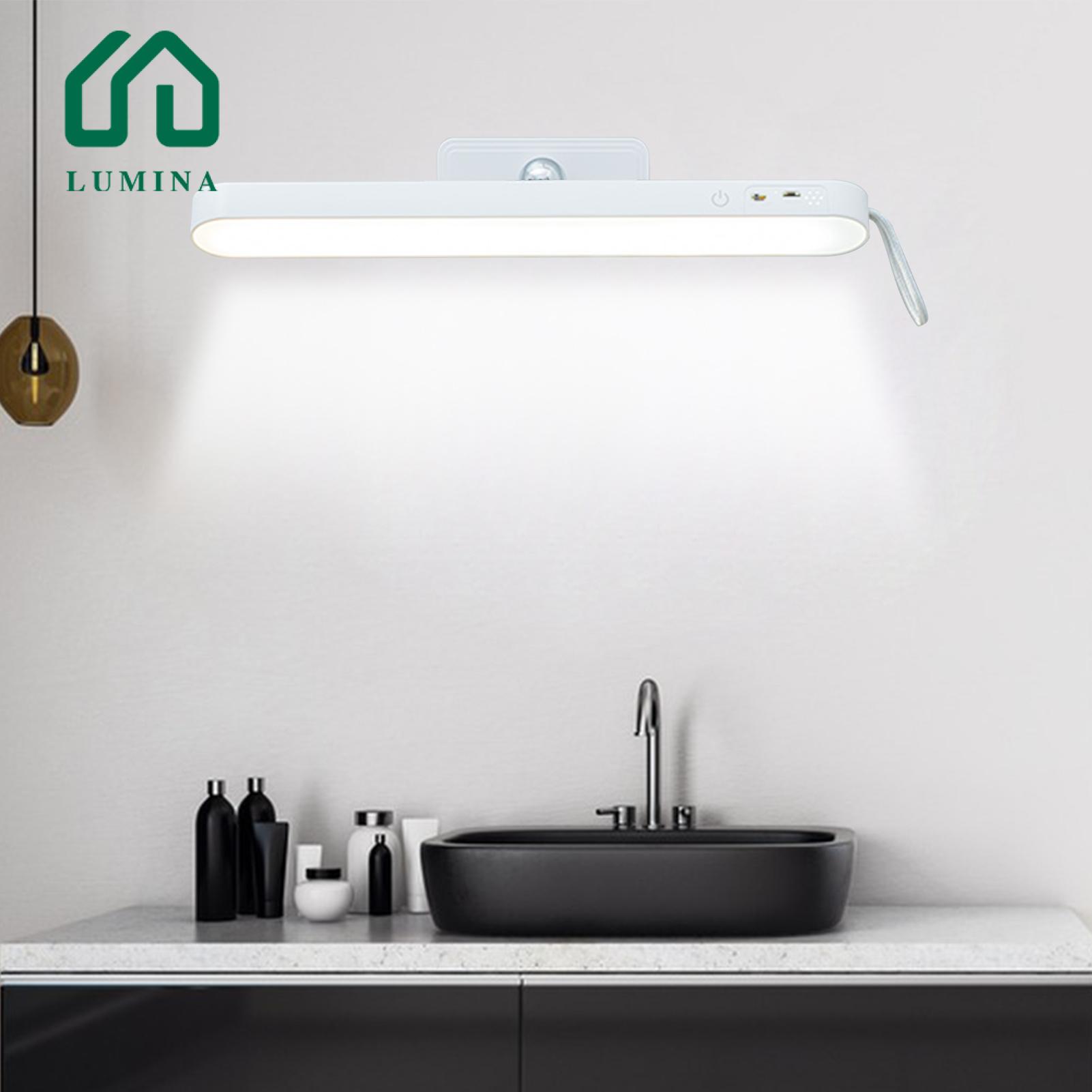 Lumina Wireless Vanity Light Super Bright Dimmable Usb Rechargeable Led Vanity Light for Bathroom Makeup Mirror Light. 