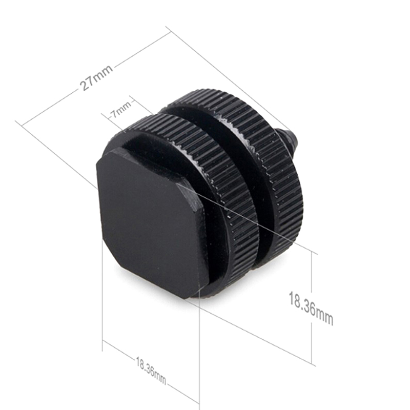 1/4 Hot Shoe Mount Phone Holder Dual Nut Cold Shoe Adapter Bracket Accessories. 