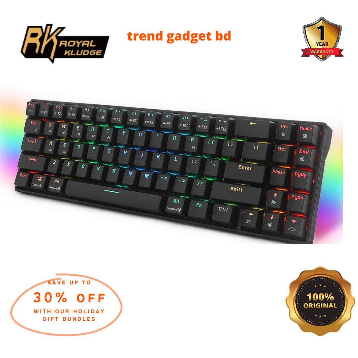 RK Royal Kludge RK71 Hotswappbale RGB Keyboard (Switch-Brown/Red/Blue) - A Stylish and Functional Keyboard