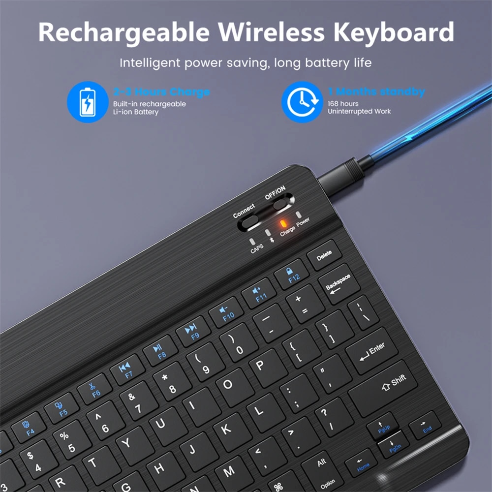 Bluetooth Wireless Keyboard Mouse For Android IOS Samsung Xiaomi Tablet For iPad Air Pro Mini Russian Korean Keyboard. 