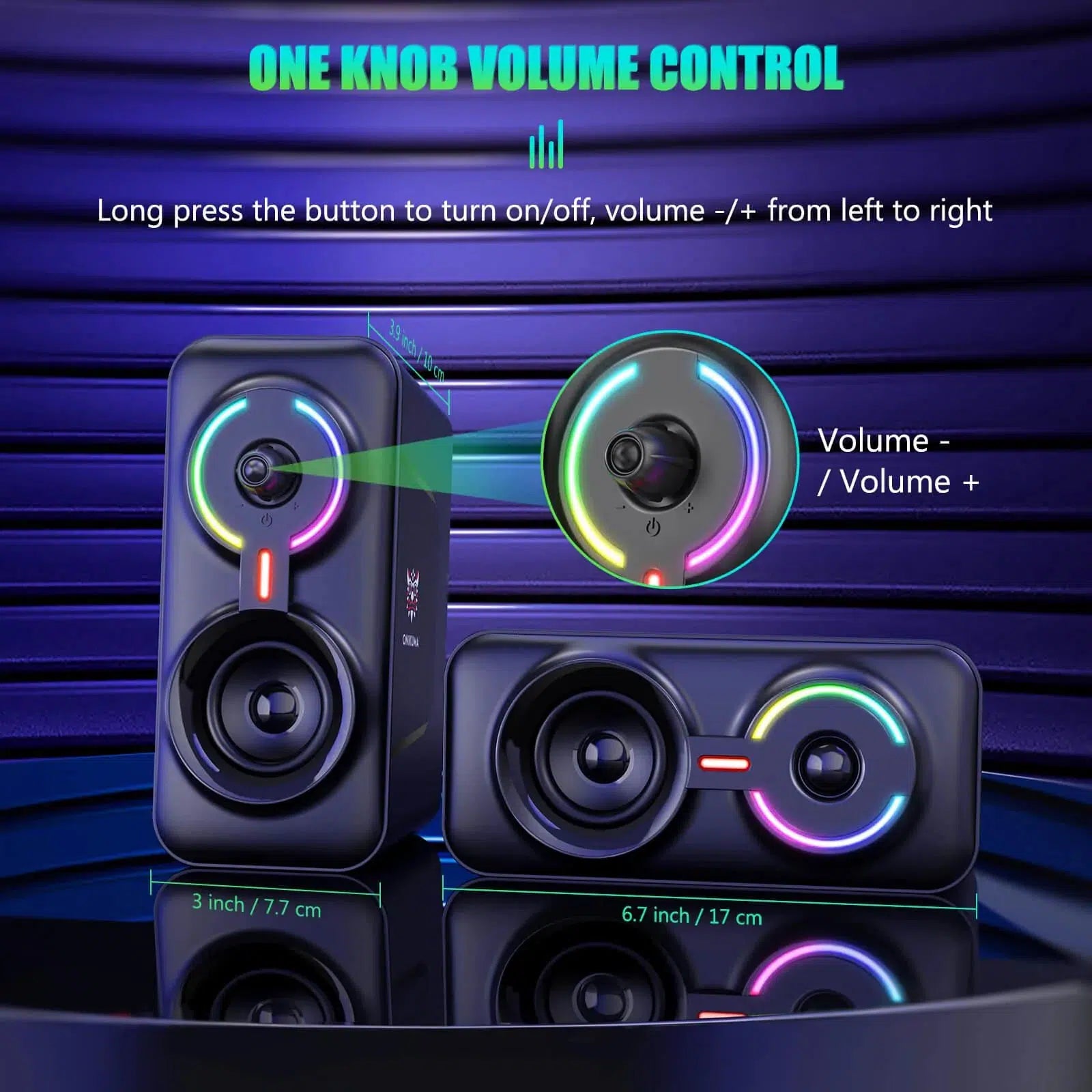 ONIKUMA L6 Multimedia Gaming Speaker with BT5.0 and AUX Mode. 