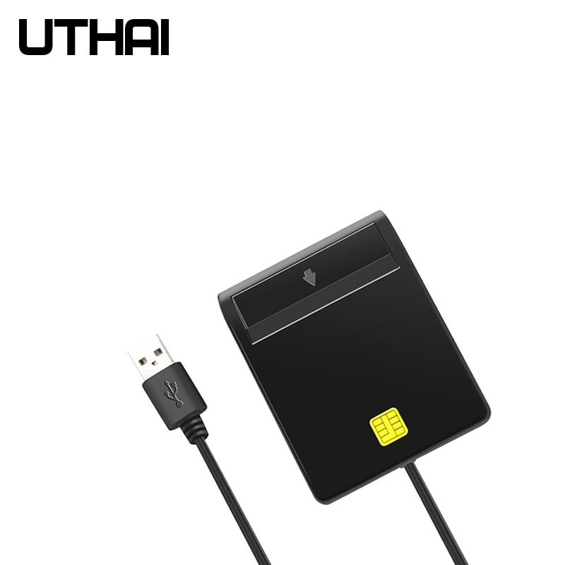 UTHAI X02 USB SIM Smart Card Reader For Bank Card IC/ID EMV SD TF MMC Cardreaders USB-CCID ISO 7816 for Windows 7 8 10 Linux OS. 