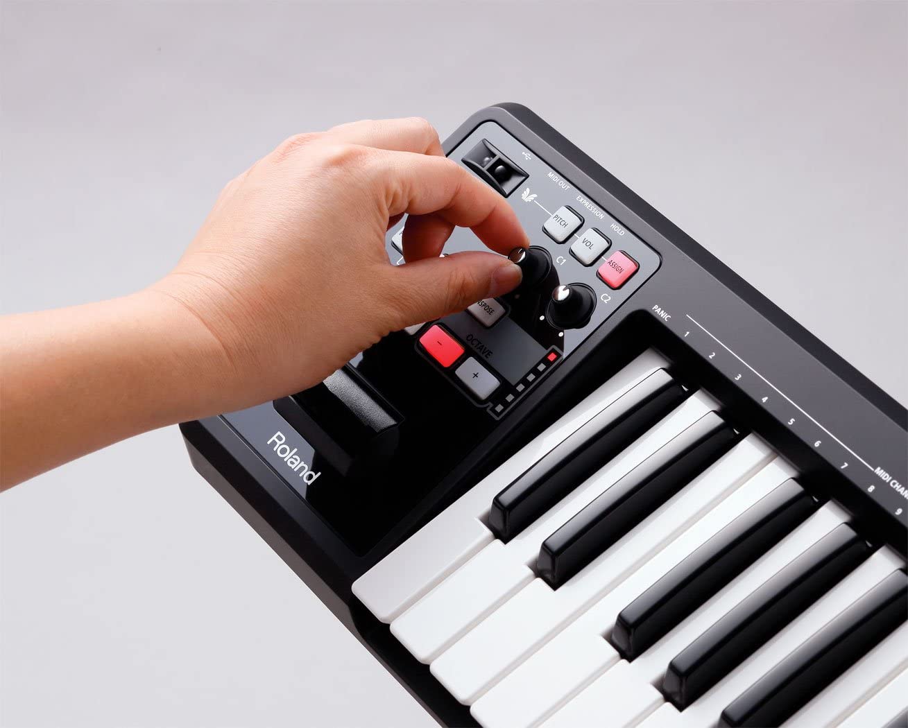 Roland A-49 Lightweight 49-Key MIDI Keyboard Controller. 