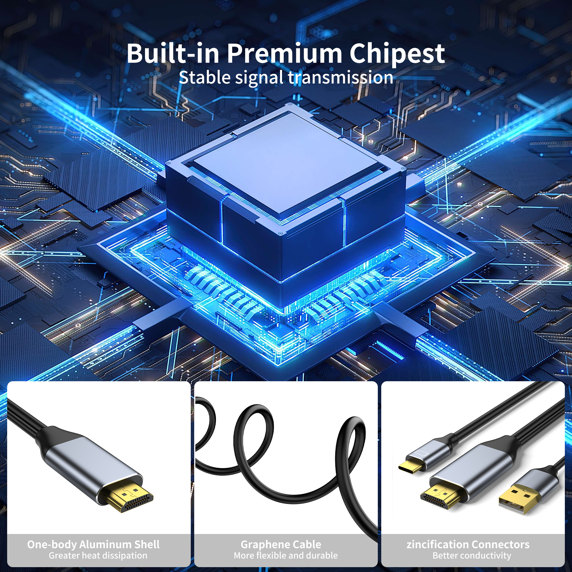 Fairikabe HDMI To Type C Cable For Monitor 6.6Ft 4K@60Hz HDMI To USB C Adapter For Laptop PS5 Xbox Nreal Xreal Xreal Beam. 