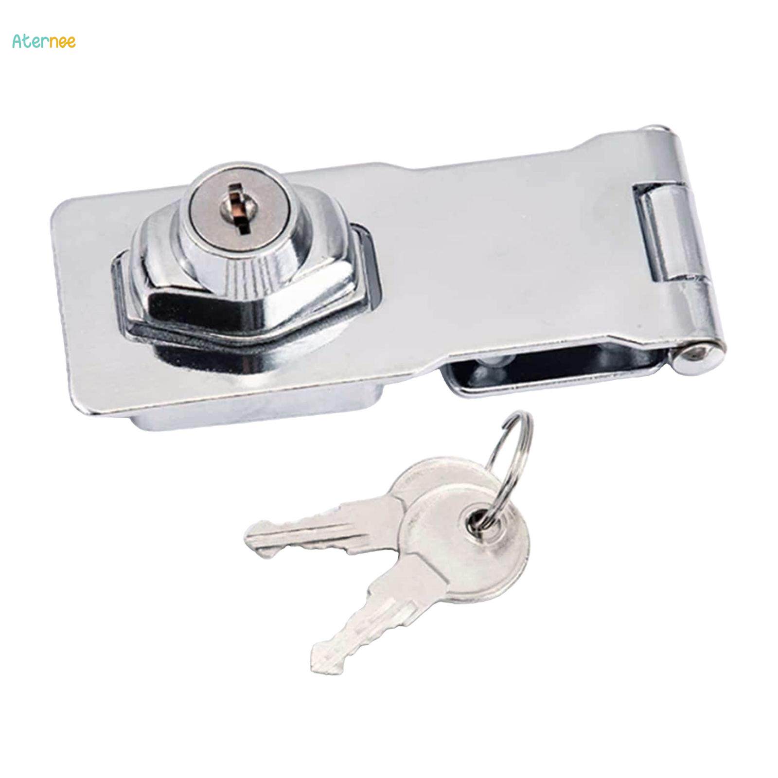 Twist Knob Keyed Locking Hasp, Cabinet Locks with Keys, Universal Easy Installation Hasp Lock, Tool Box Locks Cabinet Knob Lock for Cupboard. 