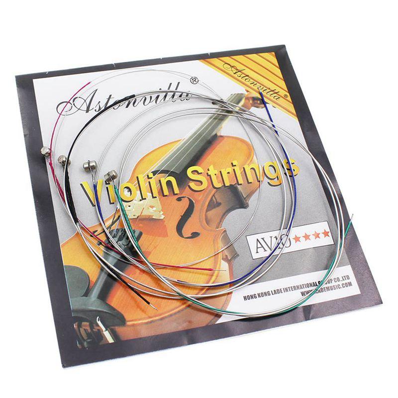 4pcs A Set of Violin Strings E-A-D-G Core Steel+Nickel Wound Exquisite Stringed Musical Instrument Parts Accessories. 