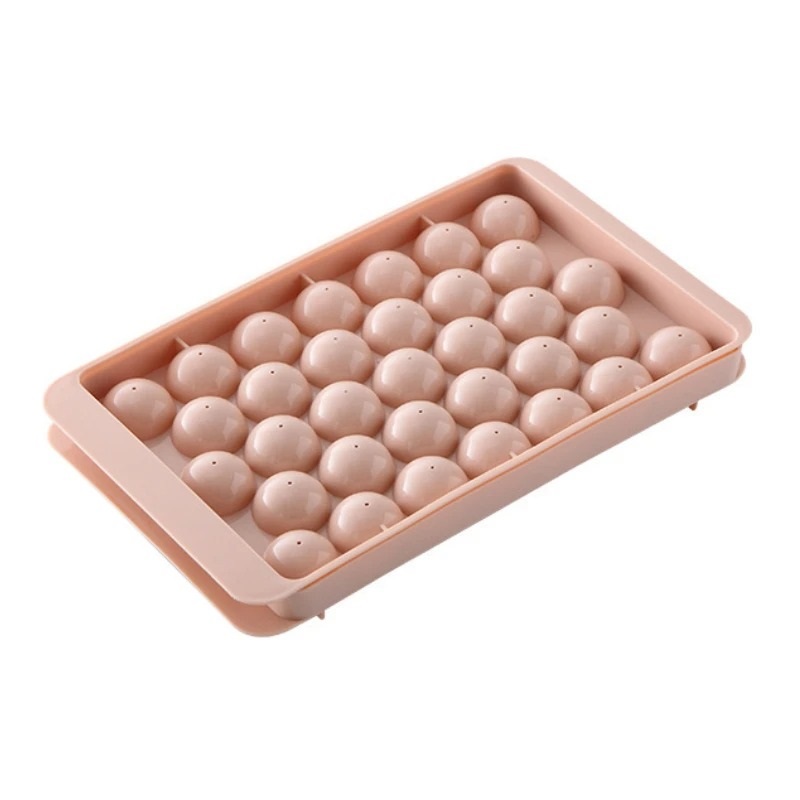 Ice Ball Tray, Cute Ice Tray,Ice Cube Case, Ice Cube Tray, Round, Easy to Remove, Freezer, Storage, Liquor Ice, Home Use, Lid Included, Durable, DIY Confectionery Tools, Kitchen Utensils-Prime Mall. 