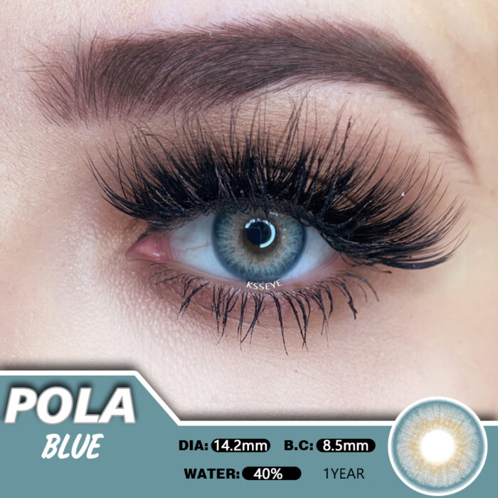 KSSEYE Pola Blue Color Contact Lens with regular kit box. Ksseye Pola Series. #polablue