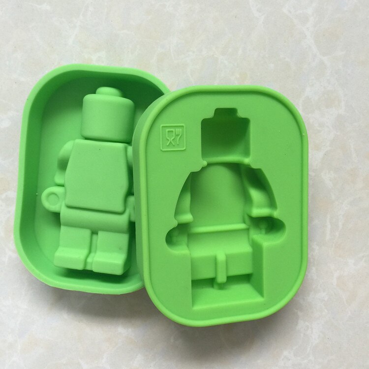 【happy one】New Enduring Lego Mini Figure Ice Tray Mold Chocolate Jelly Jello Cake Silicone Cake Tools. 