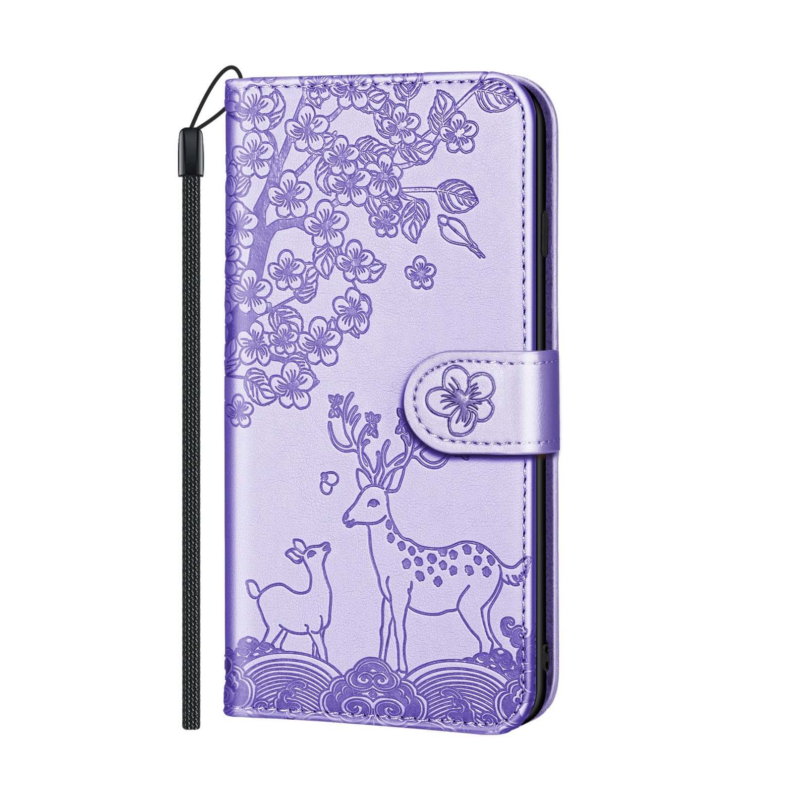 For Samsung Galaxy A50 Sika Deer Embossing Pattern Horizontal Flip PU Leather Case with Holder & Card Slot & Wallet & Photo Frame. 