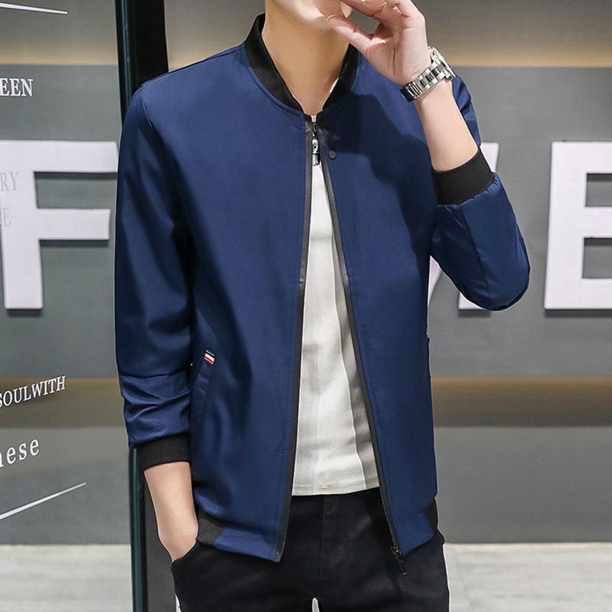 Men's Duster Mid-Length Coat Spring and Autumn Thin Hooded Jacket Trendy All-Match Coat Men's Clothing Handsome Top