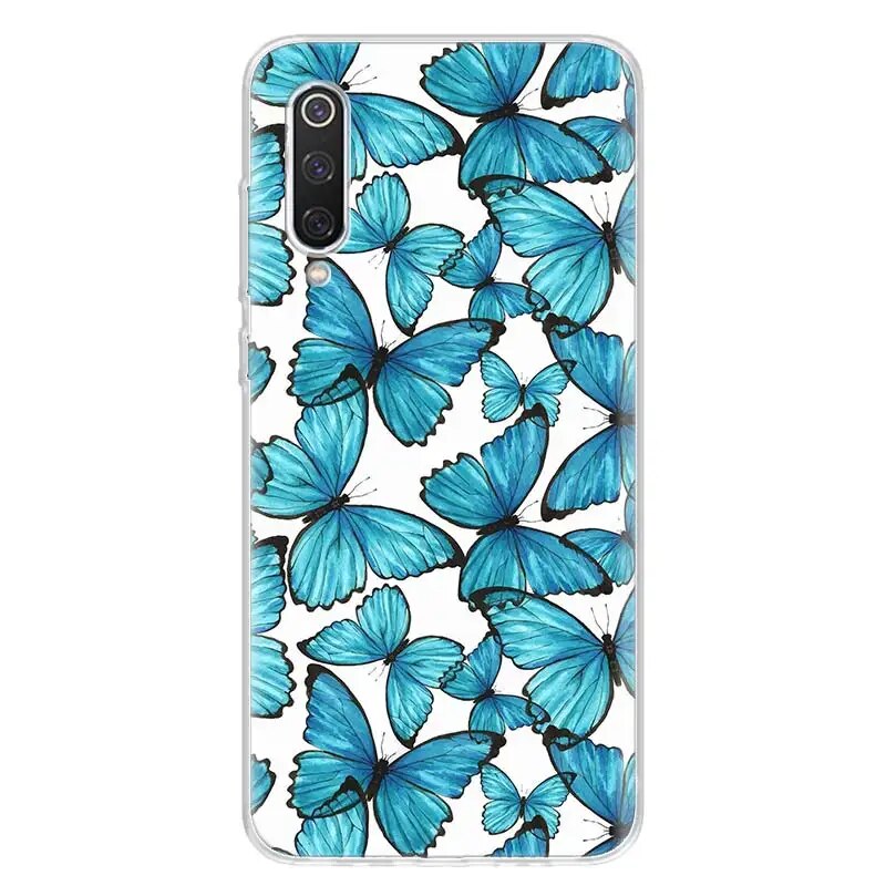 Blue Butterfly Beautiful Wing Cover Phone Case For Xiaomi Redmi Note 12 10 10S 9 9S 9T 8 8T 11T 11S 11E 11 Pro Plus 7 5 5G Coque. 