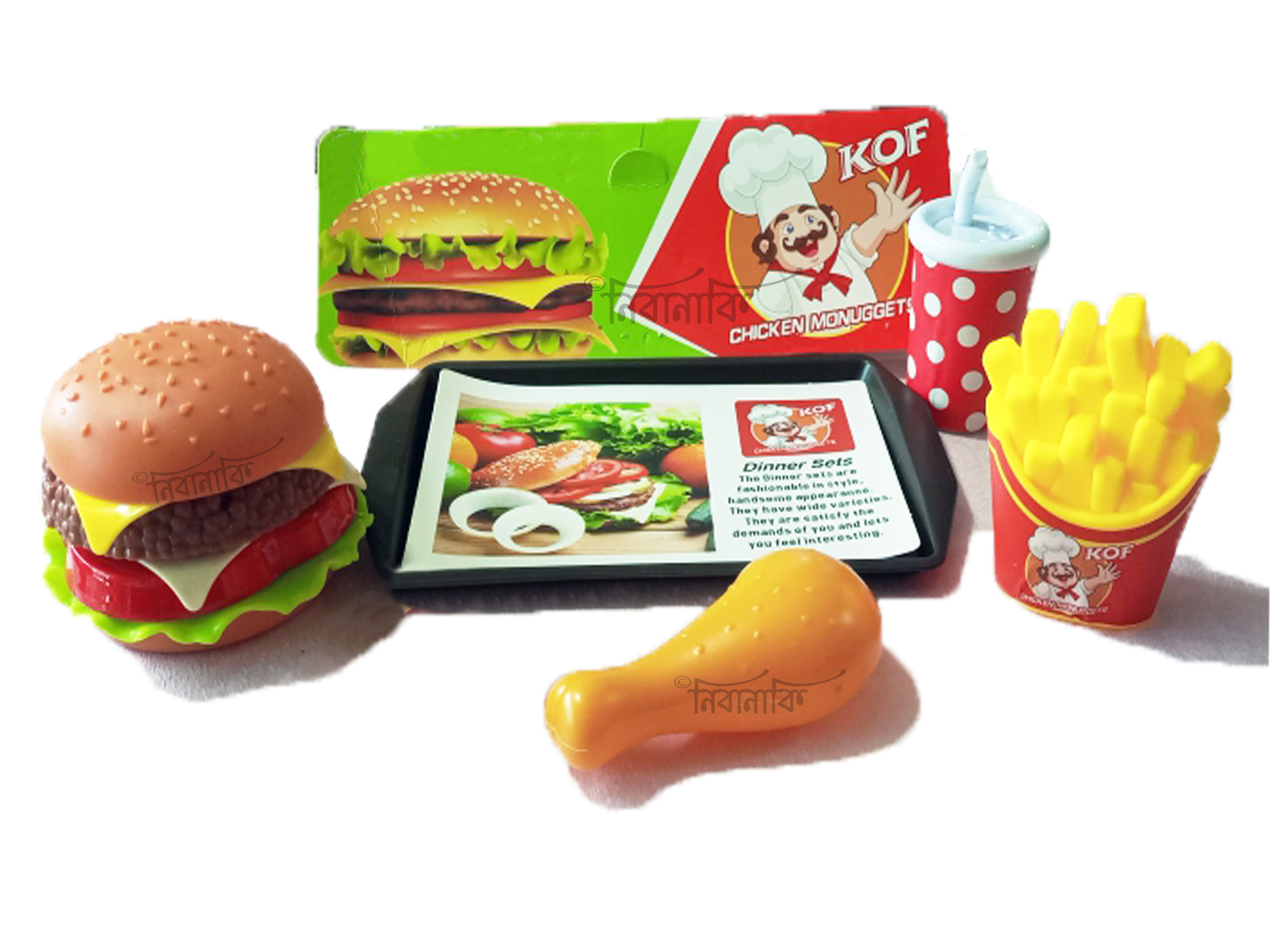 Chicken Burger Export Quality Toy Set For Kids Kitchen Play