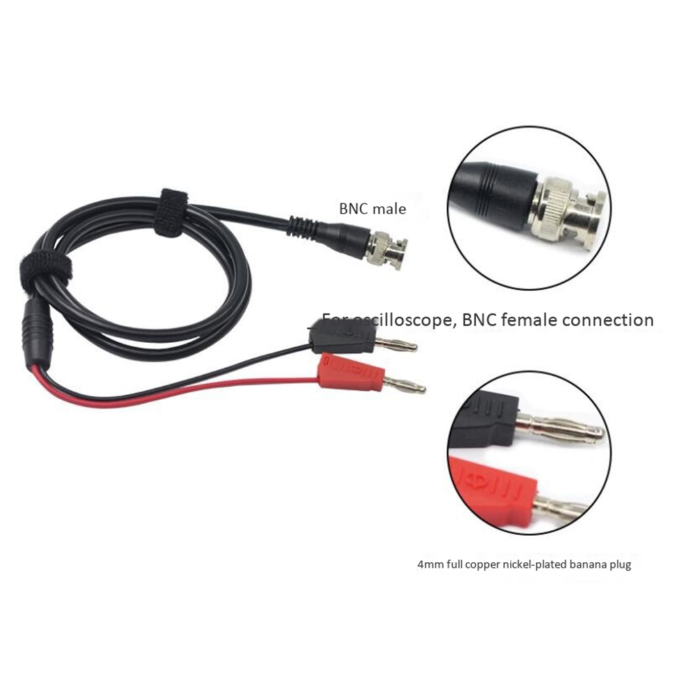 Oscilloscope Probes BNC to Alligator Crocodile Clips BNC to Mini Hook Leads BNC to Dual Stacking Banana Male Plug Cable. 