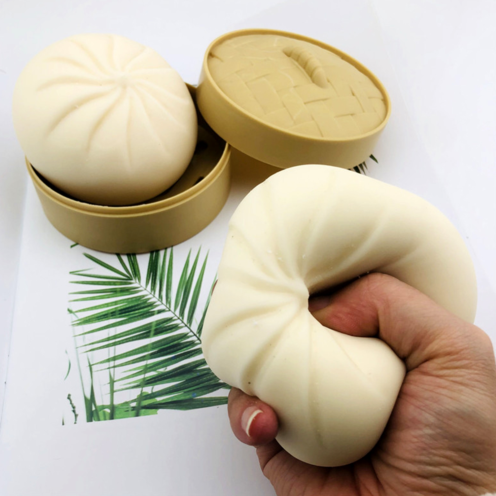 【Happy baby toy store】Simulation Steamed Quick Pressure Stress Relief Toy
