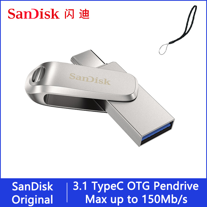 Sandisk Type C OTG USB Flash Drive 128GB Pendrive 128GB 64gb 32gb 256gb 512gb 1TB Pen Drive 3.1 USB Stick Disk on Key Memory