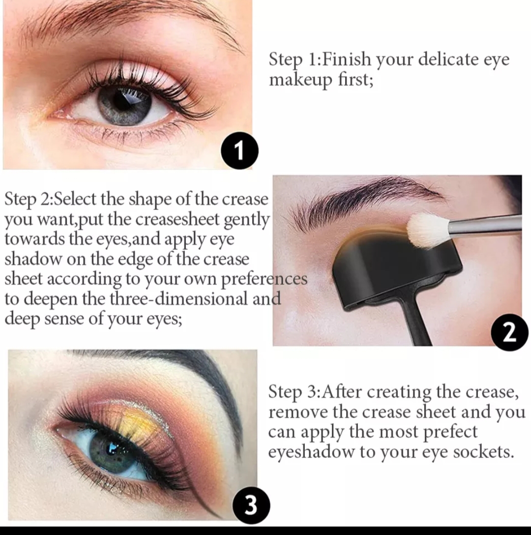 6 In 1 Siliconen Glamup Gemakkelijk Kreukt Lijn Kit Oogschaduw Borstel Make Up Eye Applicator eyeliner Stencil. 