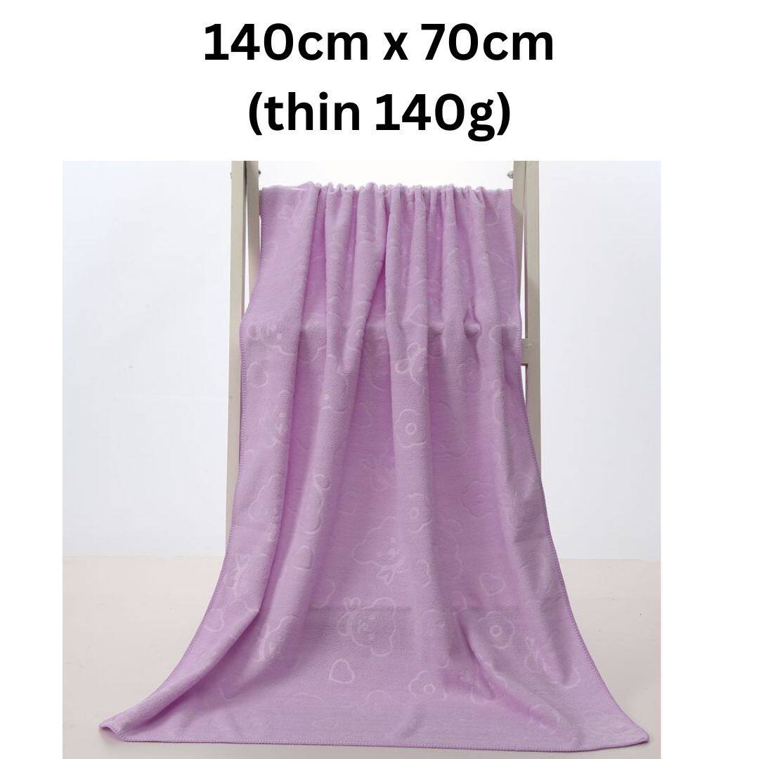 Tuala Mandi Terbal Besar Extra Large Serap Bath Towel（140cm X 70cm）Thick Microfiber Serap Air Tower Towel Plus Saiz Quick Dry. 