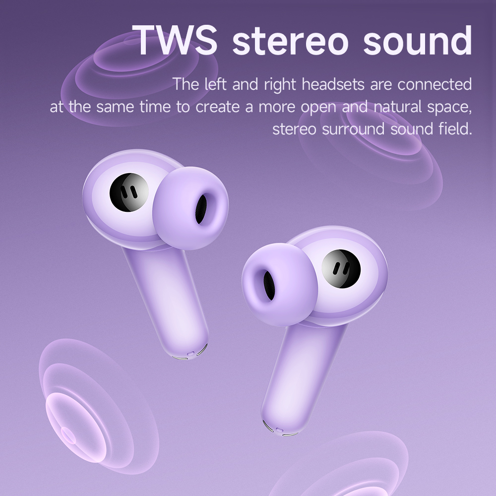 HOCO EQ11 True Wireless ANC Noise Reduction Bluetooth Headset Built-InMicrophone Touch Control EarbudsStereo In-ear headphones. 
