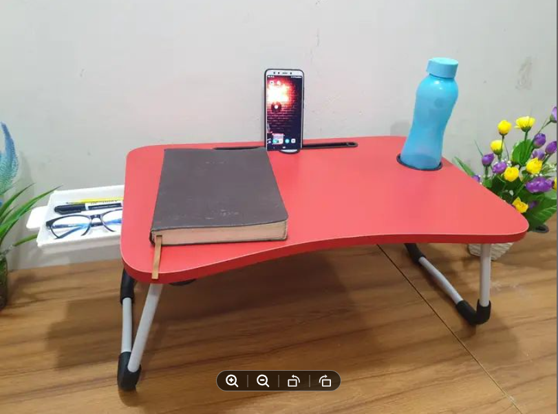 unique table waterproof " Multi-function and Removable Stand Folding Computer Laptop Desk Small Bed Desk Simple Dormitory Lazy Table Bed with Laptop Table with Holder Slot Portable Table Stand for Laptop Tablet Reading Table - cloth stand" REDS. 