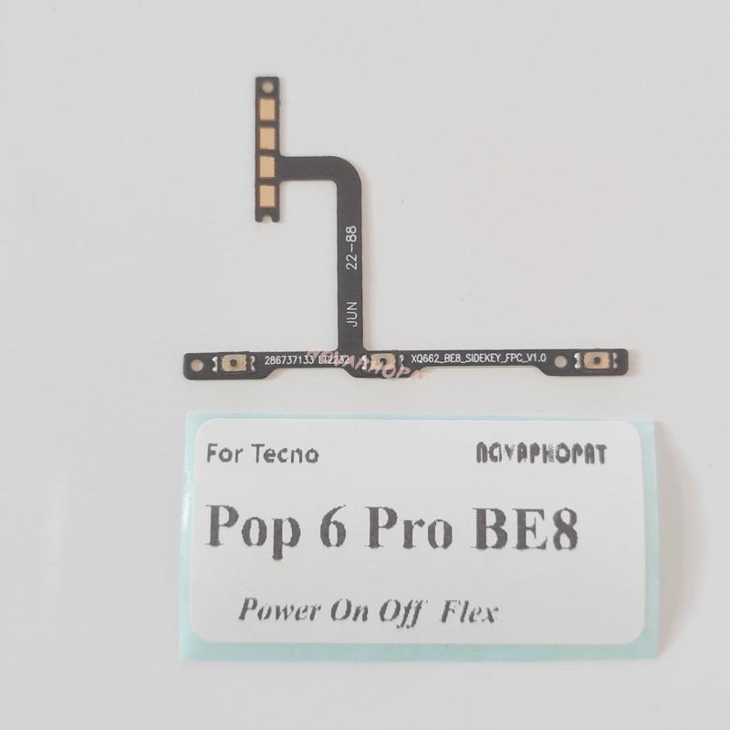 Top For Tecno Pop 6 Pro BE8 Power On Off Volume Up Down Ribbon Power Button Flex Cable. 