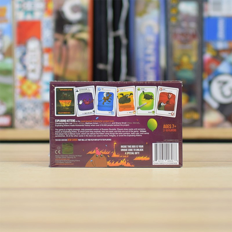 （New）Exploding Kitten Card Game-Party Pack (no muic). 