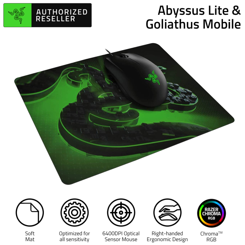 RAZER Abyssus Lite & Goliathus Mobile Construct Bundle. 