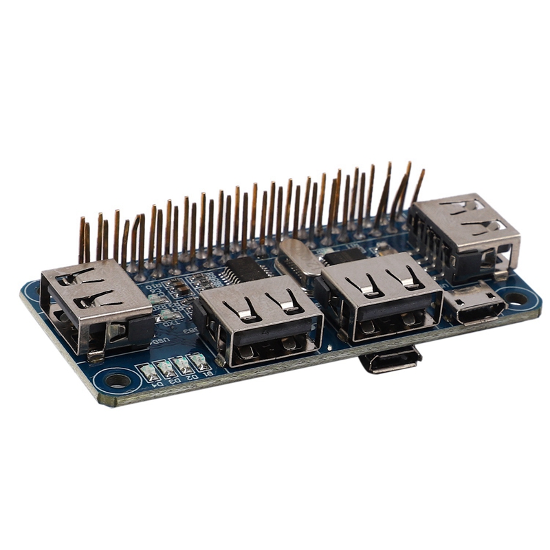 4 Ports USB HUB HAT For Raspberry Pi 3 / 2 / Zero W Extension Board. 