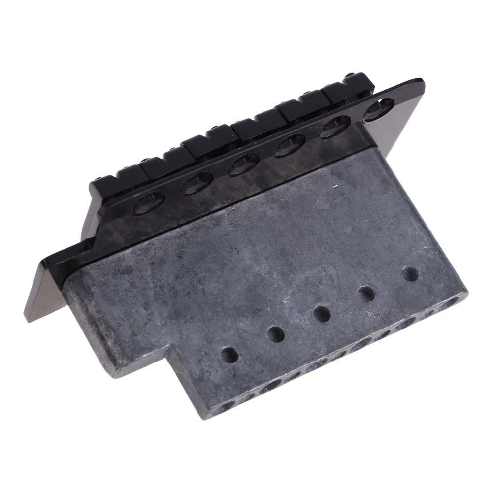 Black Electric Guitar Tremolo Bridge With Bar New 1 Set 6 Strings Parts. 