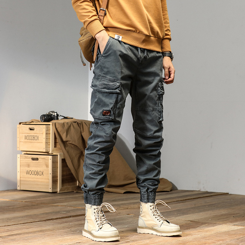 CAAYU Joggers kargo pantolon erkekler rahat Y2k MultiPocket erkek pantolon Sweatpants Streetwear Techwear taktik parça siyah pantolon erkekler. 