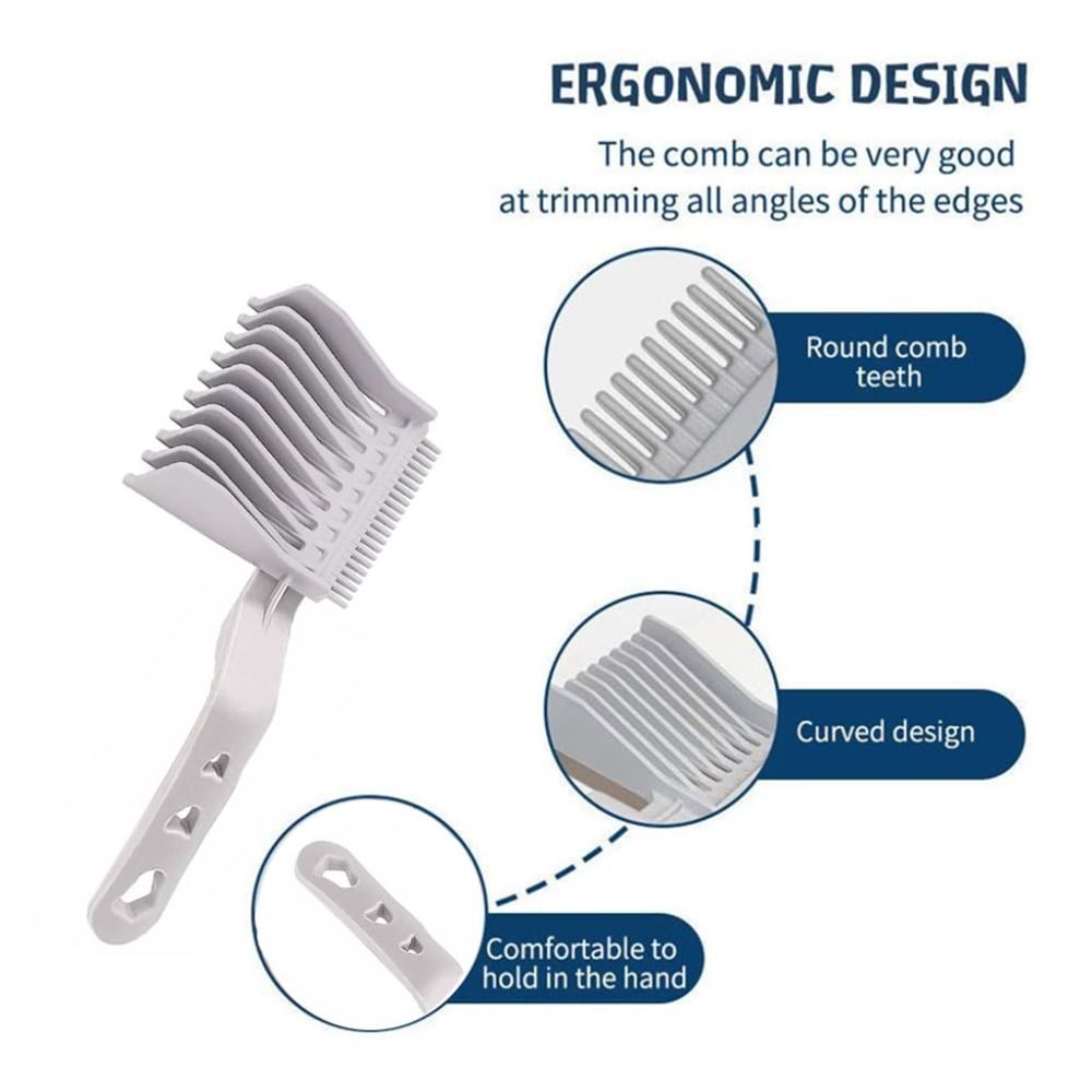 Blend Friend Fade Comb Ergonomic Gradienter Design Hair Cutting Comb Curved Positioning Comb Barber Supplies Men Styling Tool. 