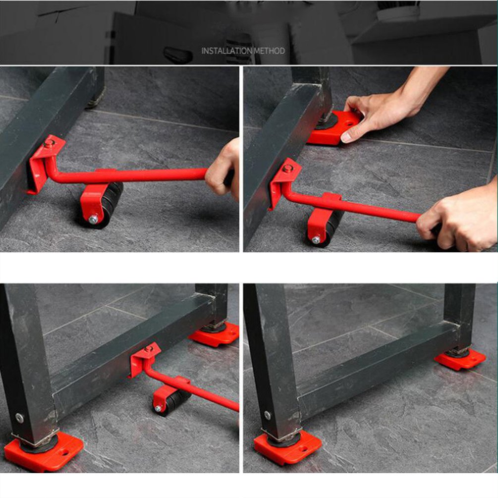 MA Five-piece Set Practical Furniture Mover For Heavy Object Mover Convenient Moving Tool Hardware Tool. 