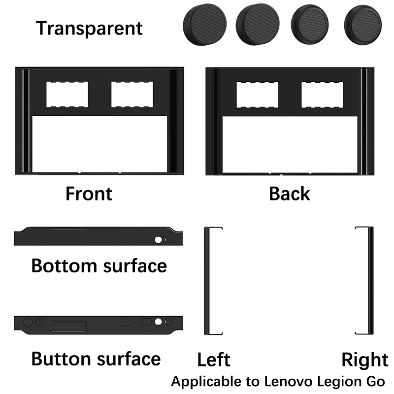 Protective Case For Lenovo Legion GO Game Console Shell PC Hard Cover Sleeve With Controller Rocker Cap Game Console Accessories Demoo