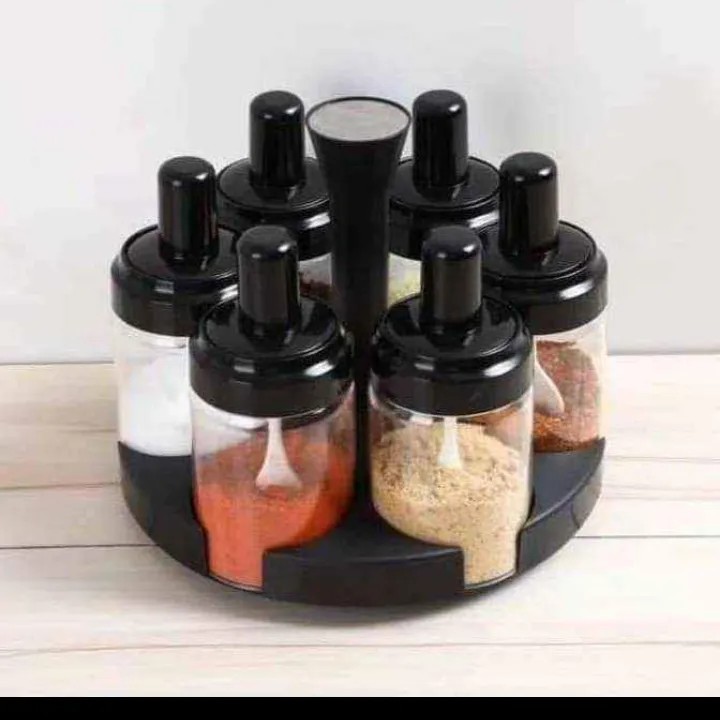 Streamlined Spice Organization - Rotating Bottle Set 360° - Keep Your Kitchen Spices Neat And Accessible. 