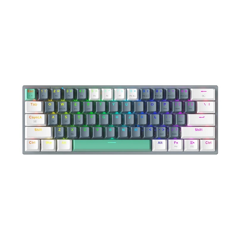 MACHENIKE K500-B61W Wireless Mechanical Keyboard 60% ANSI Layout Hot-swappable Tri-mode RGB Wireless Gaming Keyboard For Gamer. 