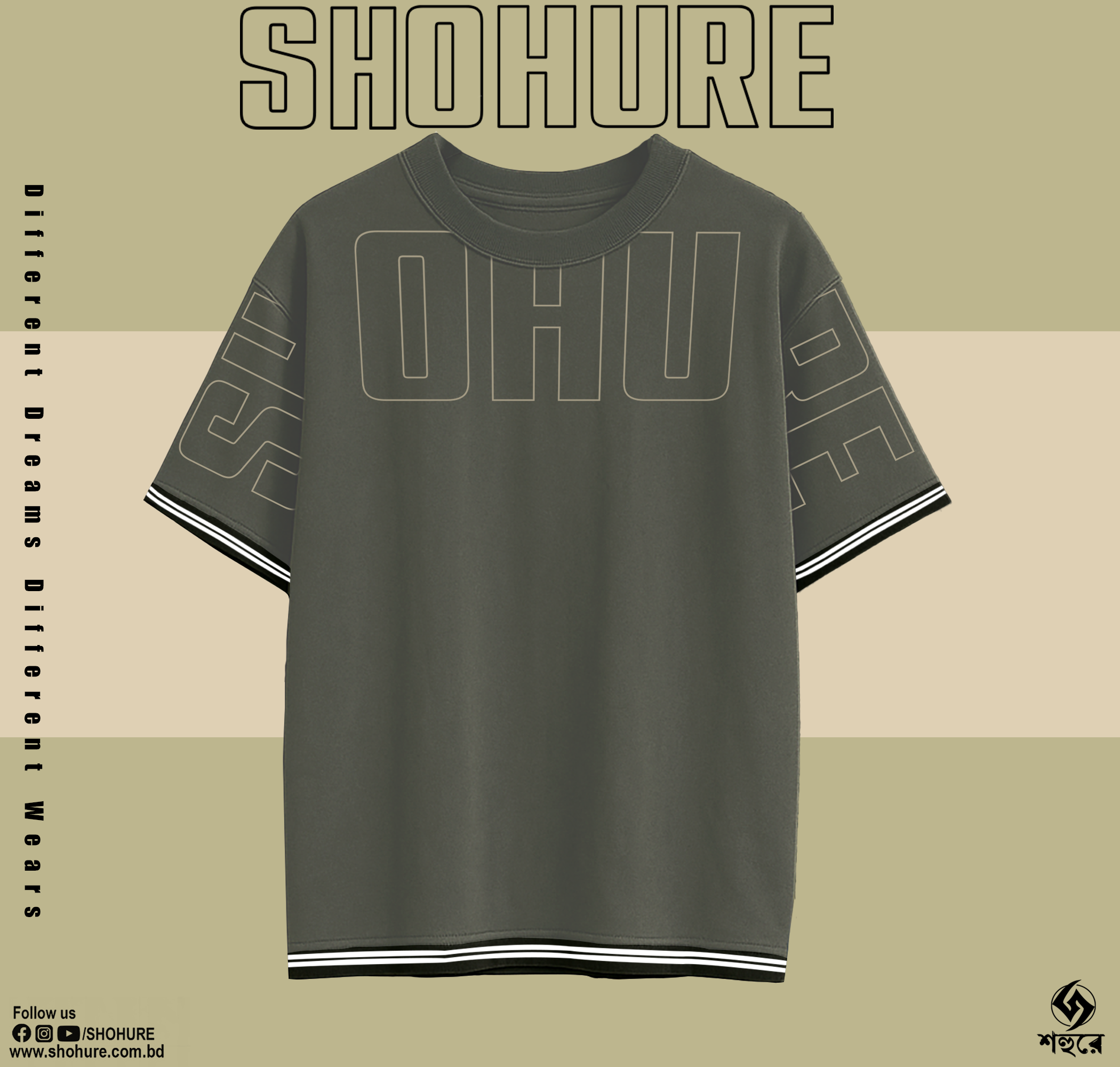 Shohure Drop Shoulder t shirt
