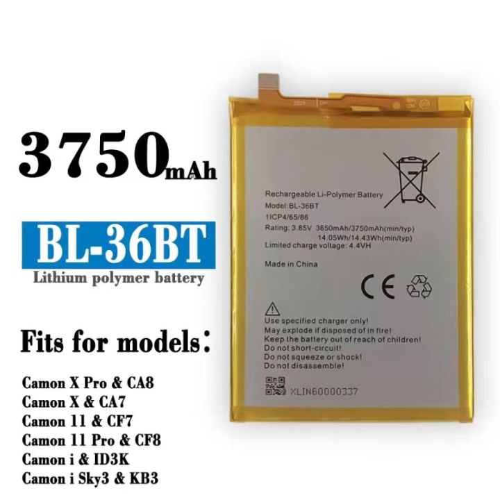 Tecno BL-36BT Replacement Battery for Tecno Camon 11 - 3750 mAh