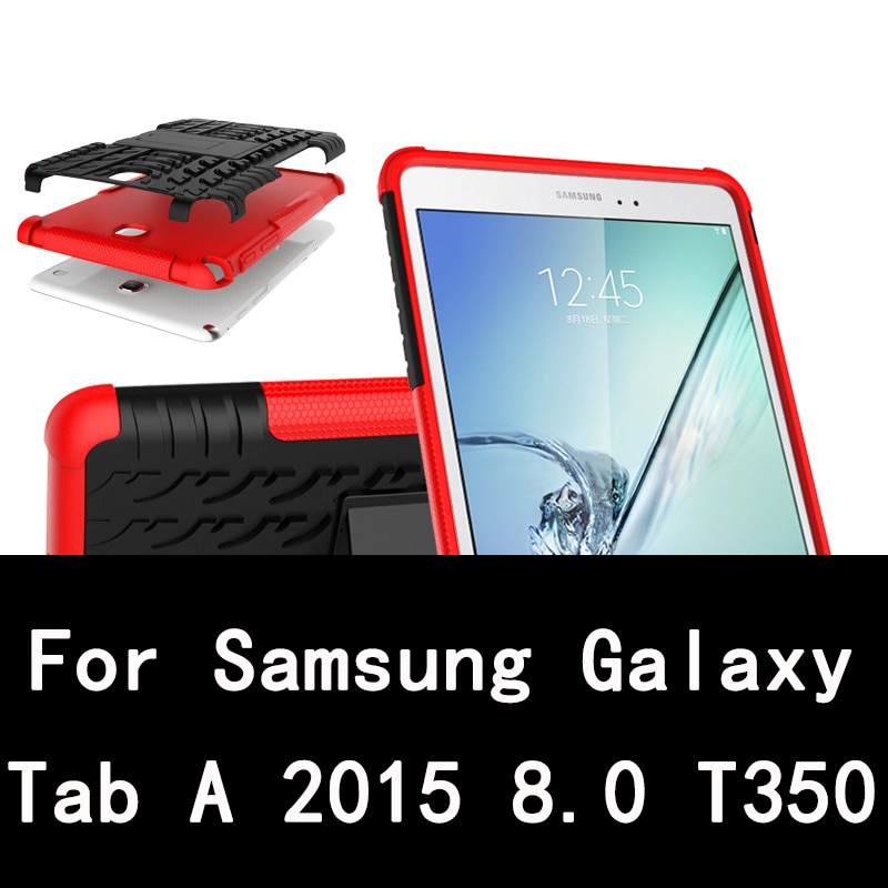 【3C VictoryEagle】For Samsung Galaxy Tab A 8.0inch T350 T351 T355 SM-T355 Shockproof TPU PC Cover Stand Case for Samsung A T290 Cover