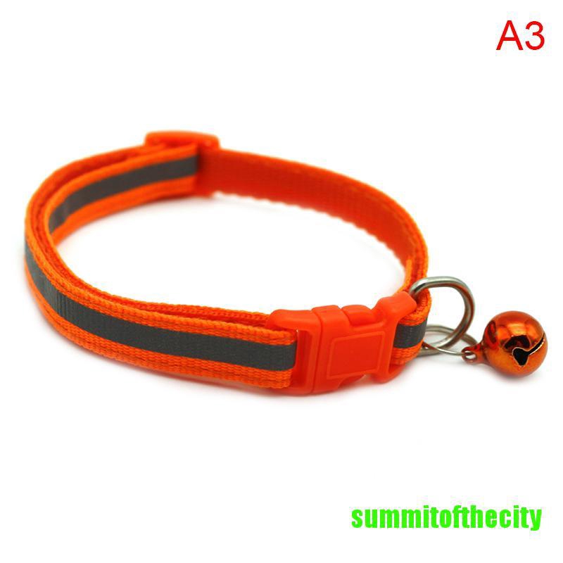 [SUMMd] Nylon Reflective Personalized Dog Collars Custom Pet Puppy Cat ID Collar Tag MQL. 