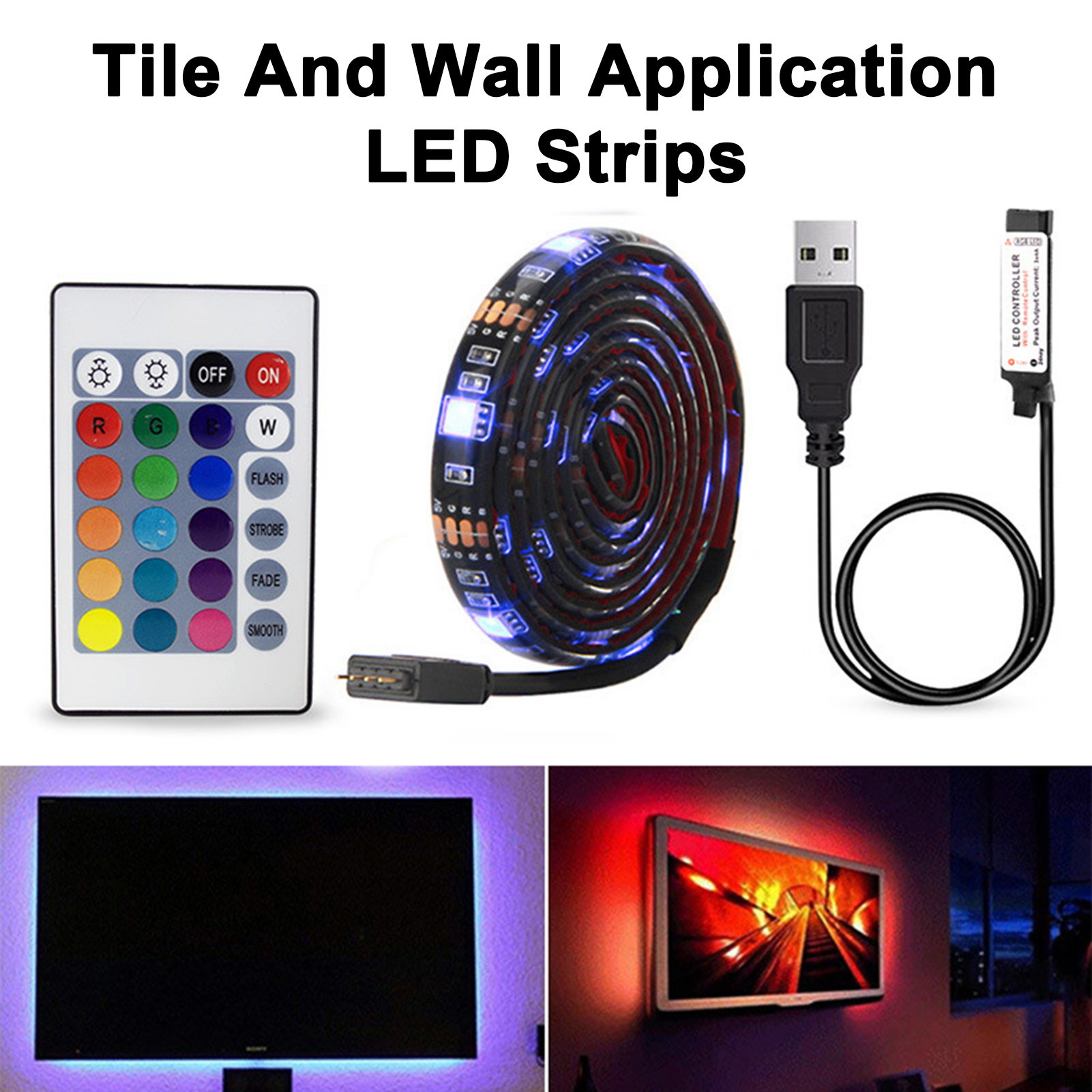 Timer Setting Led Light Strips Color Changing Led Strip Lights with Remote Control for Bedroom Party Decoration Rgb Lights. 