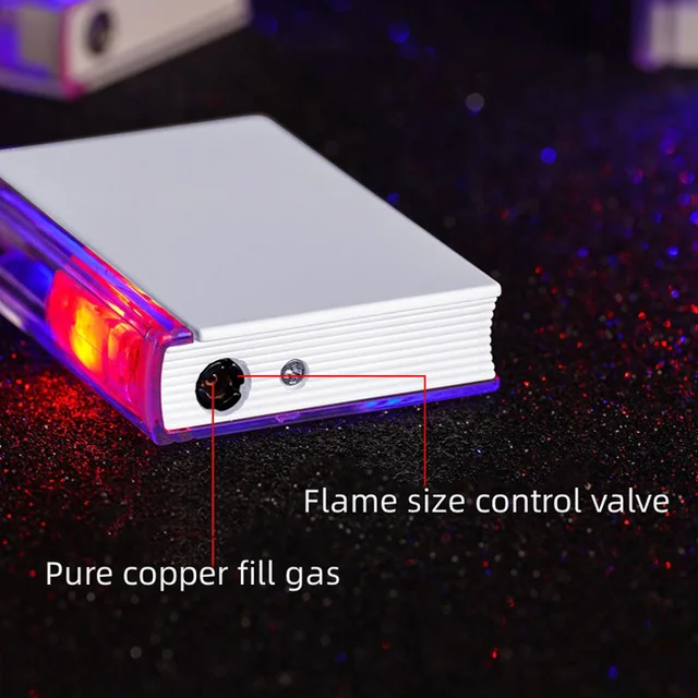 Transparent Dollars Design Butane Lighter Funny Funny Windproof Red Flame Inflatable Torch  Lighter Accessories. 