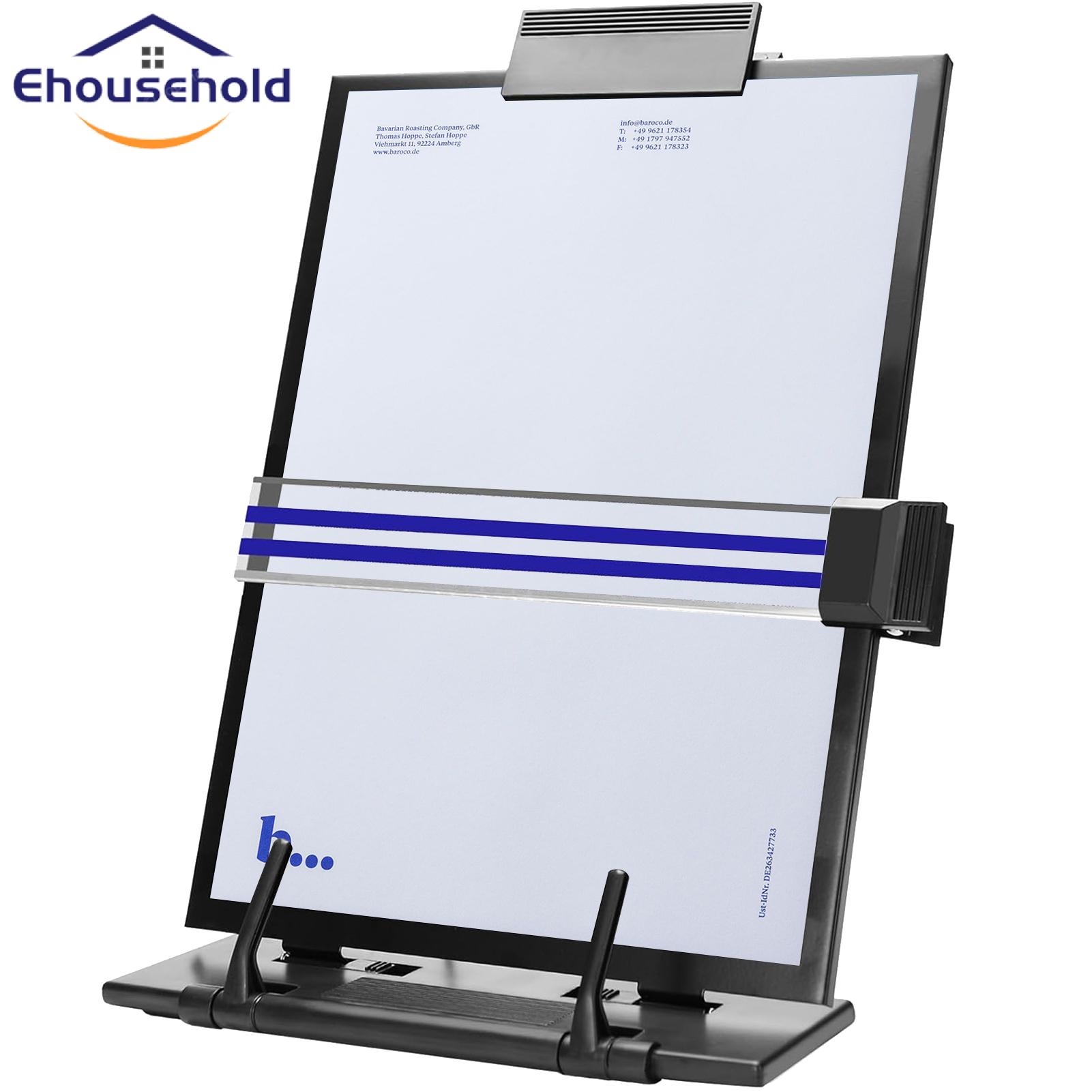 Document Stand Adjustable Desktop Book Stand Holder for Files Papers Non-slip Design Stable Display Rack for Office Home Use Plastic Folder Holder. 