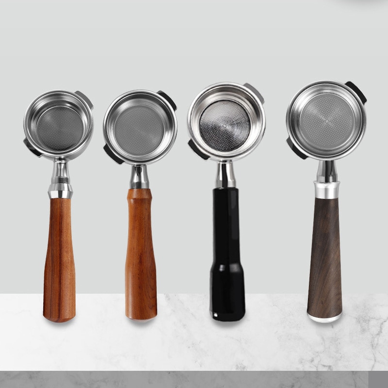 GAGGIA Bottomless  Portafilter Coffee Espresso Handle 58MM Wood Coffee Machine Bottomless Filter Portafilter. 